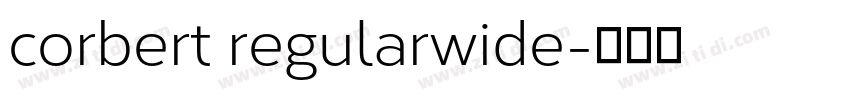 corbert regularwide字体转换